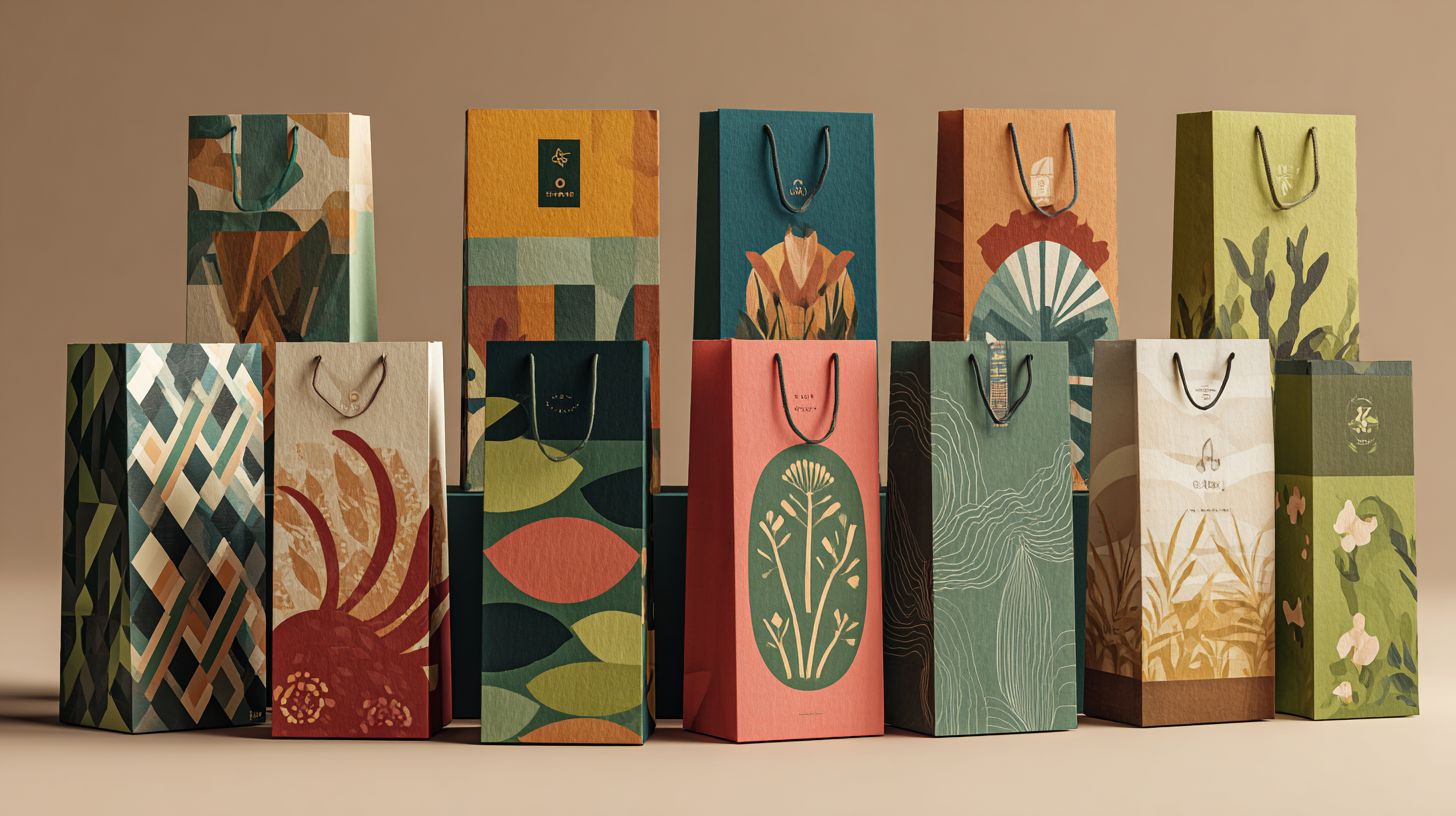 1. Eco-Patterned Bags with Recycled Motifs