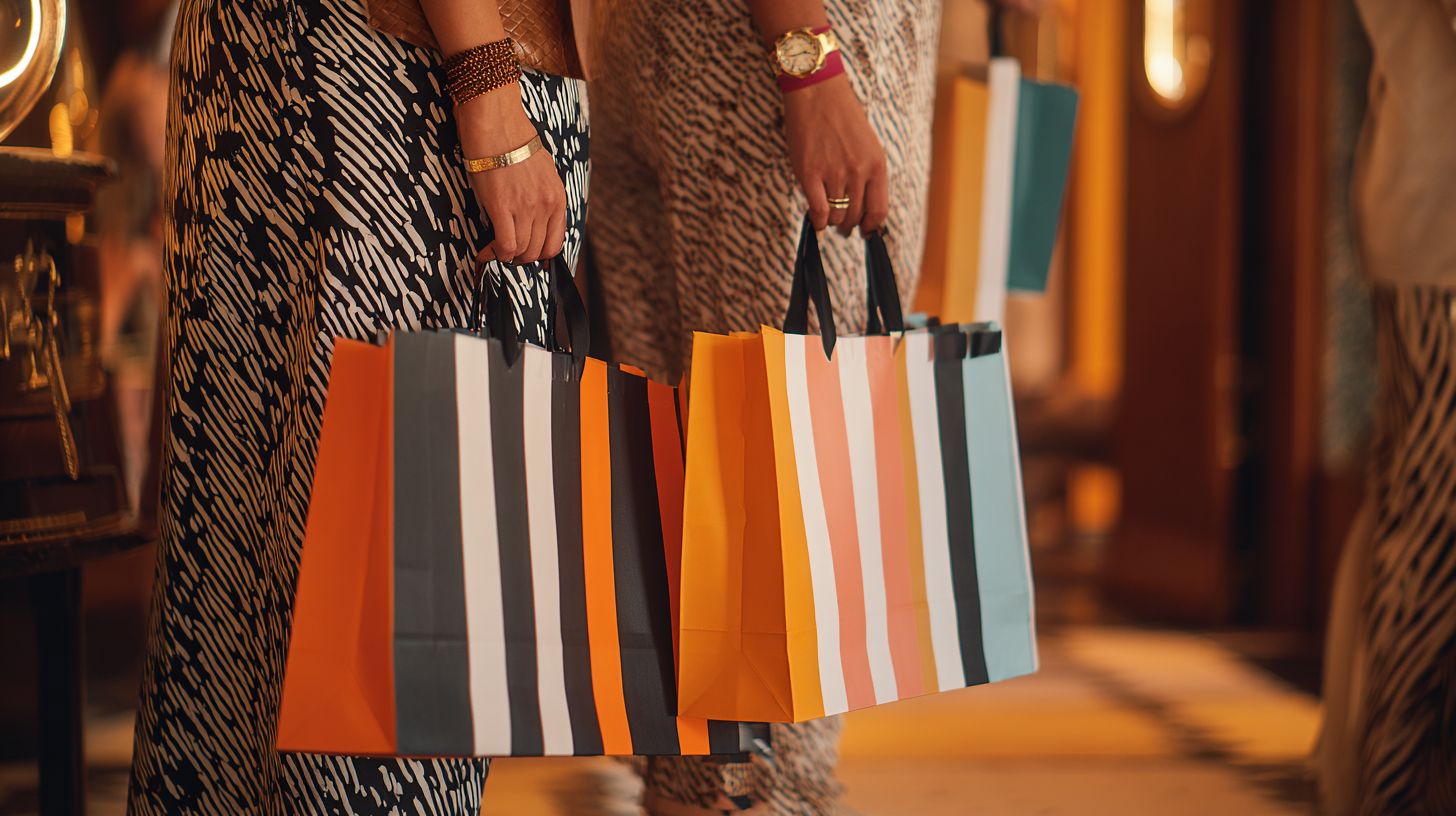 Shadow Stripes Bags for Retail Stores