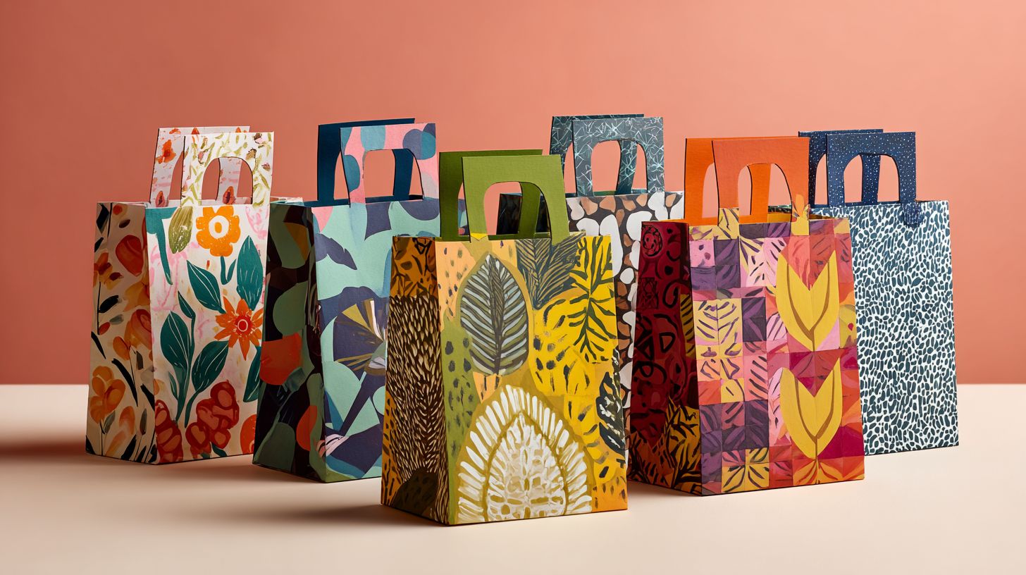 Custom Paper Die Cut Handle Bags Supplier