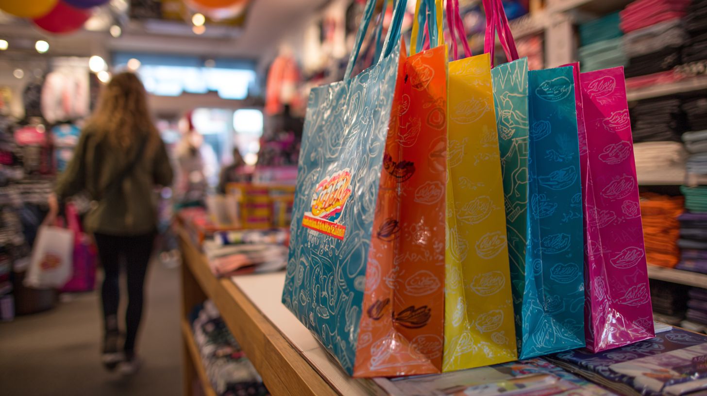 custom printed plastic bags ideal for retail stores