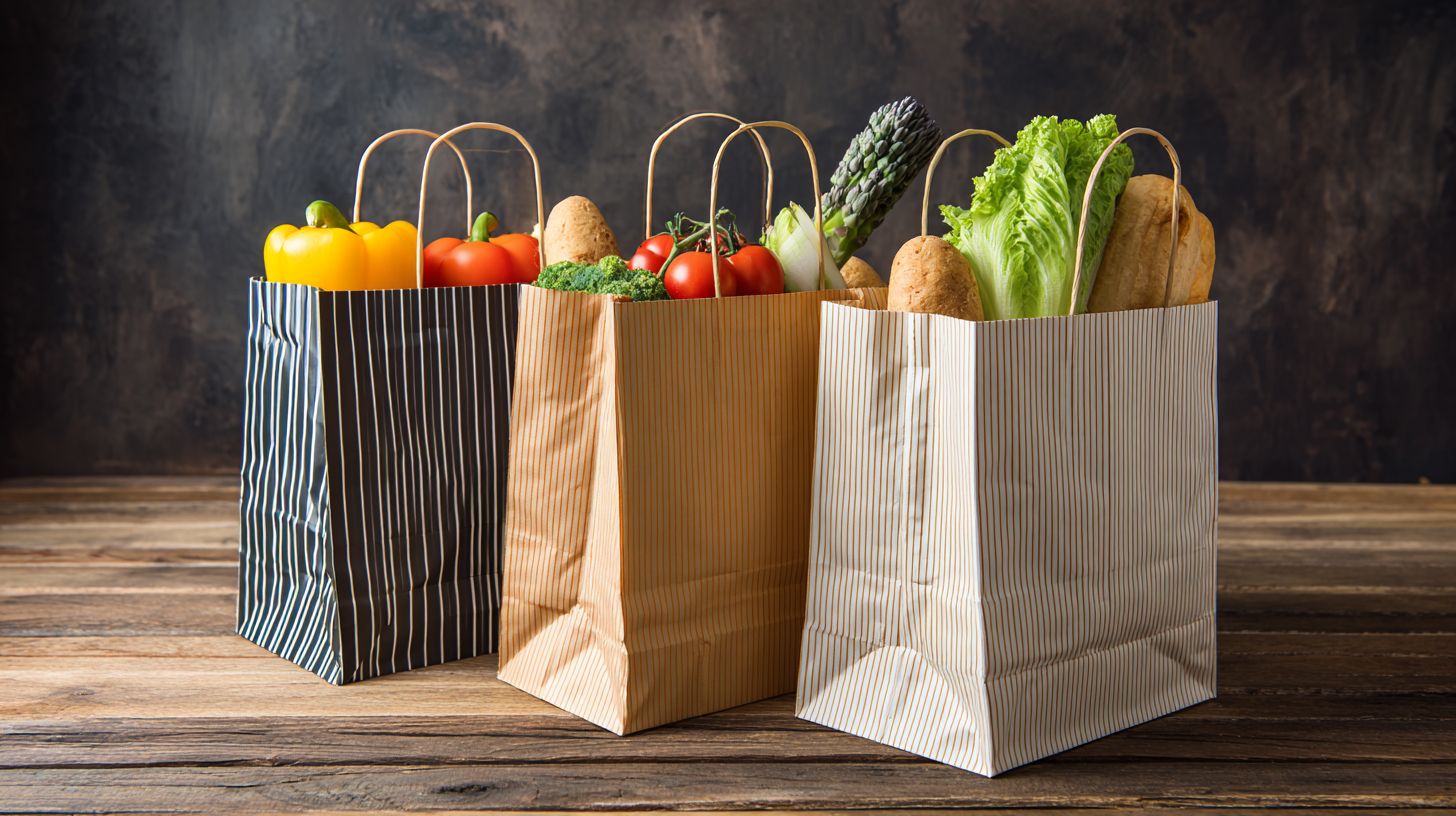 Shadow Stripes Bags For Retail Packaging