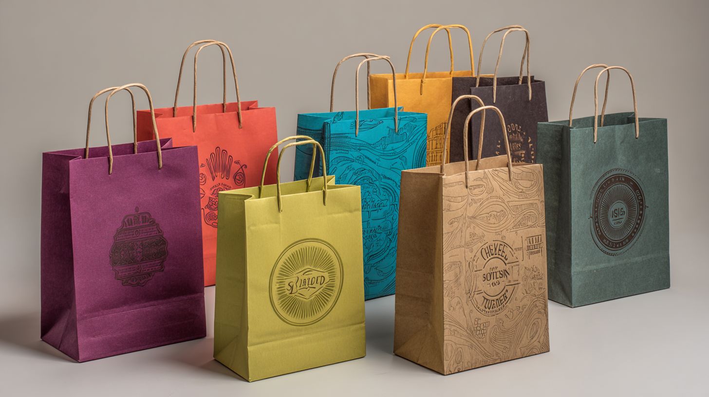 Custom Paper Die Cut Handle Bags Wholesale