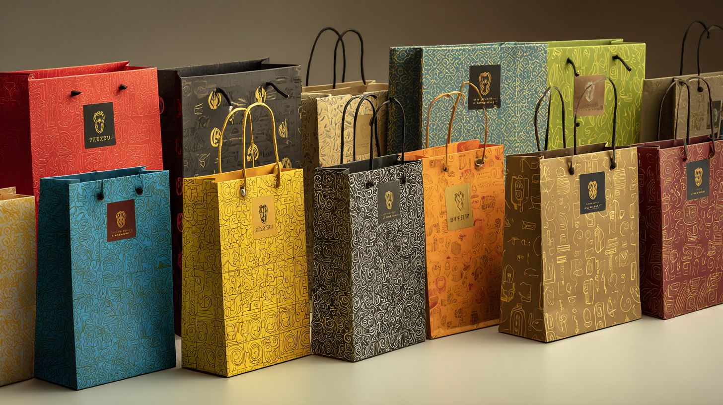 Custom Paper Die Cut Handle Bags Bulk