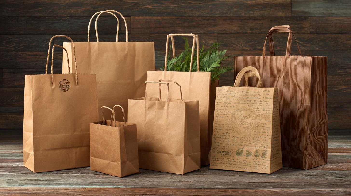 Kraft Shopping Bags with logo 