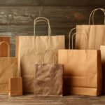 Kraft Shopping Bags with Flat Handle Styles