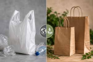 Custom Plastic Bags vs Paper Bags